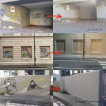 Puliti 500 metri quadri di graffiti