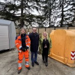 SEAB-Koordinator Martin Tomasetto, Umweltstadtrat Luigi Cantoro und Amtsdirektorin für Entwicklung des Territoriums Alessandra Montel
