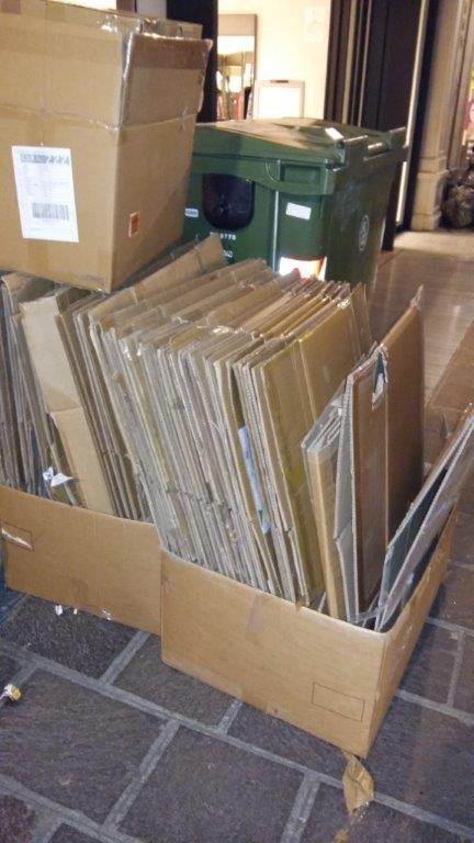 Kartonsammlung in der Altstadt am 27.07.2023