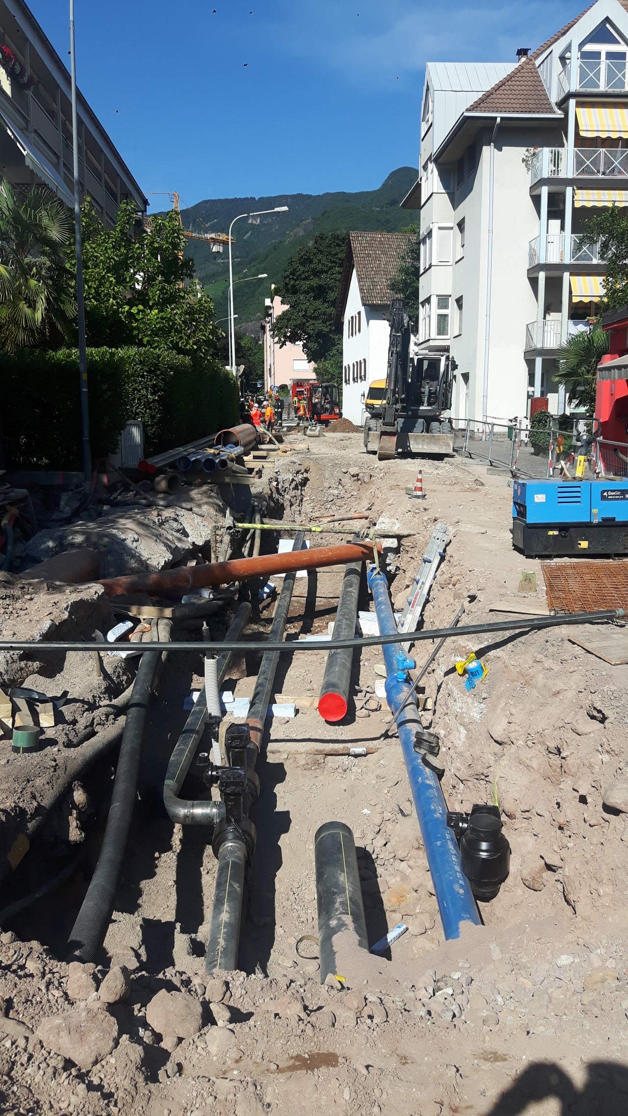 Arbeiten zur Erneuerung der Infrastrukturen in der Fagenstraße