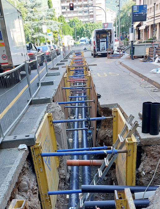 Lavori in via Roma 2024
