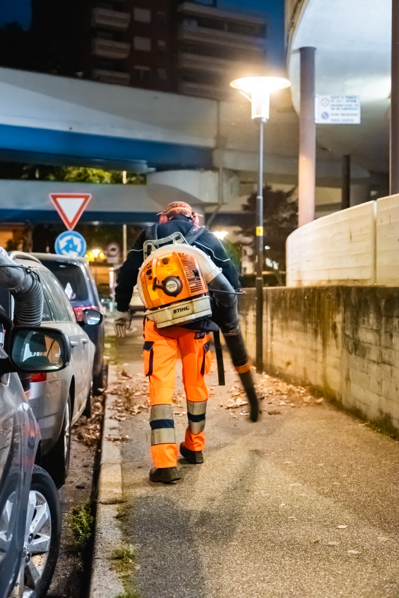 Nächtliche Straßenreinigung
